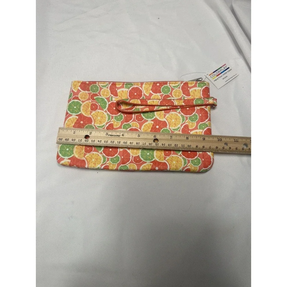 zipper pouch citrus fruit lemon lime makeup bag‎